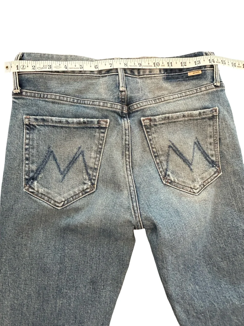 Mother jeans Trickster skimp fray thrill seeker wash raw hem grunge edgy chic 24 - Picture 14 of 15